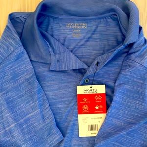 New with tags never worn men’s polo shirt. Lightweight. Beautiful blue color